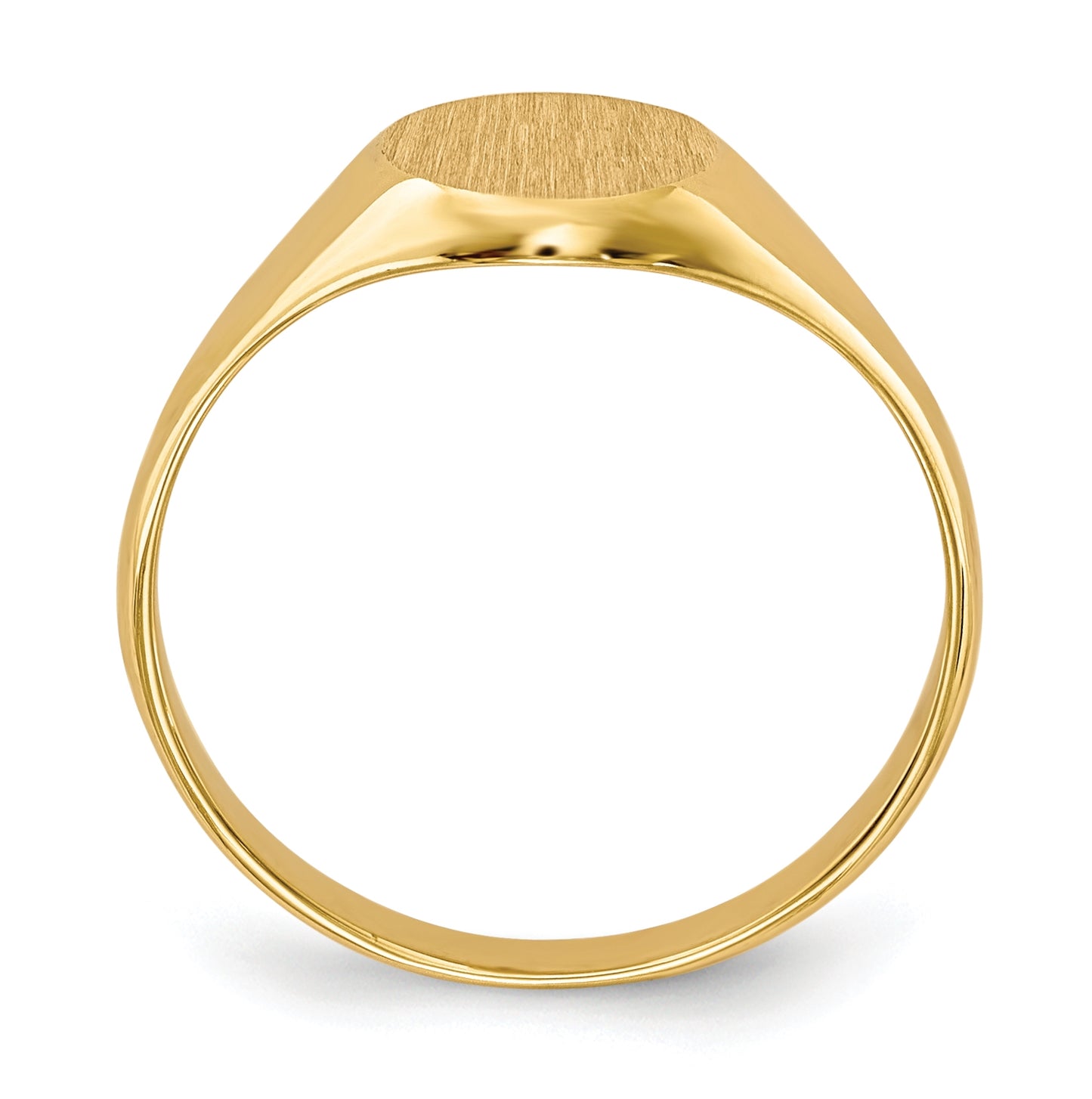 14K Yellow Gold Childs Closed Back Signet Ring
