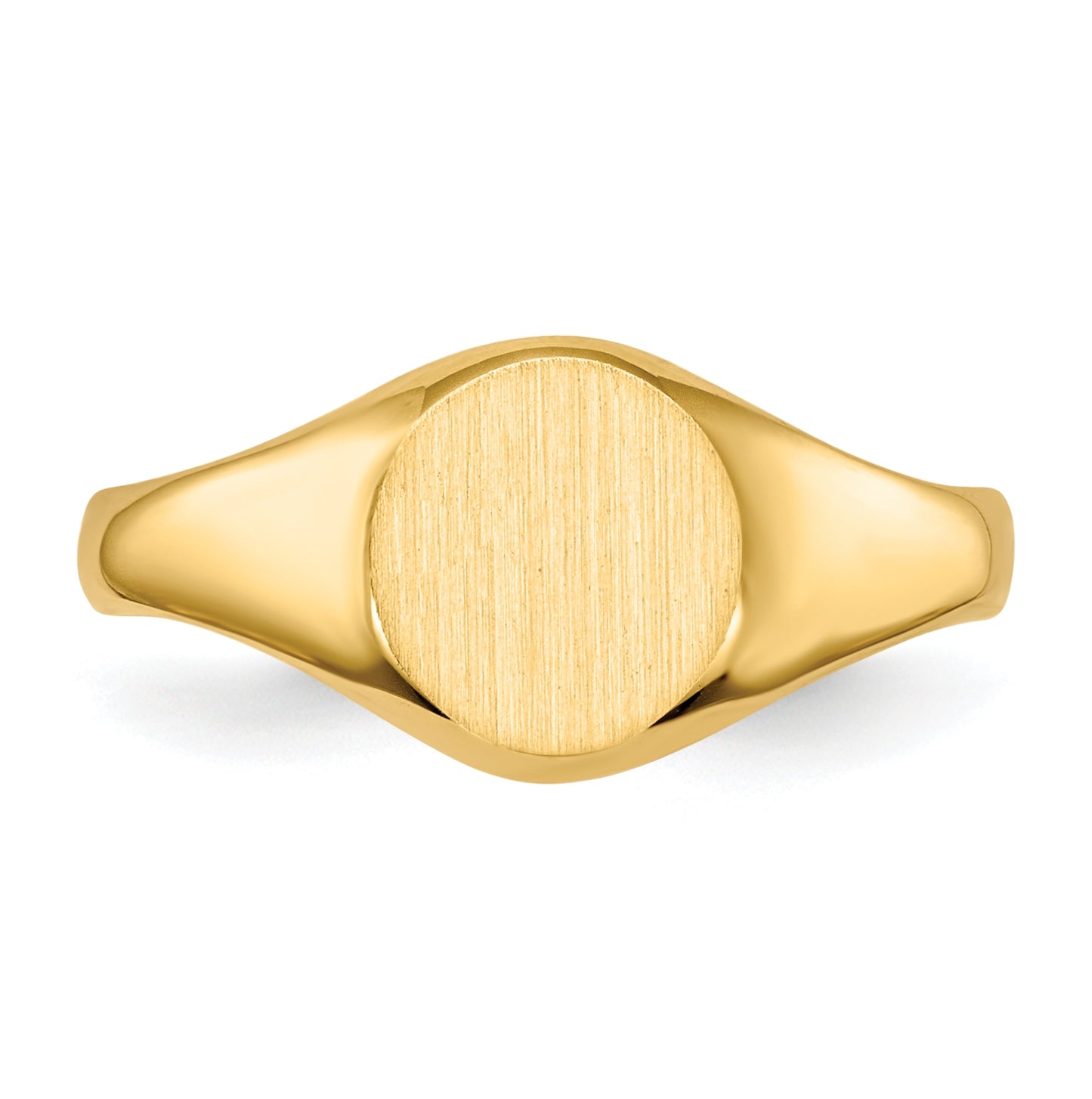 14K Yellow Gold Childs Closed Back Signet Ring
