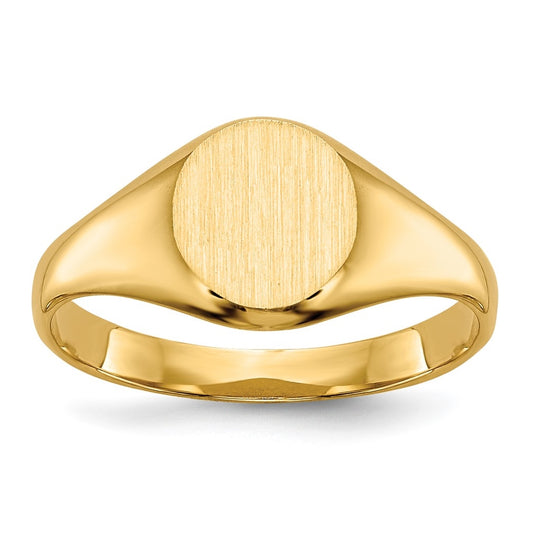 14K Yellow Gold Childs Closed Back Signet Ring