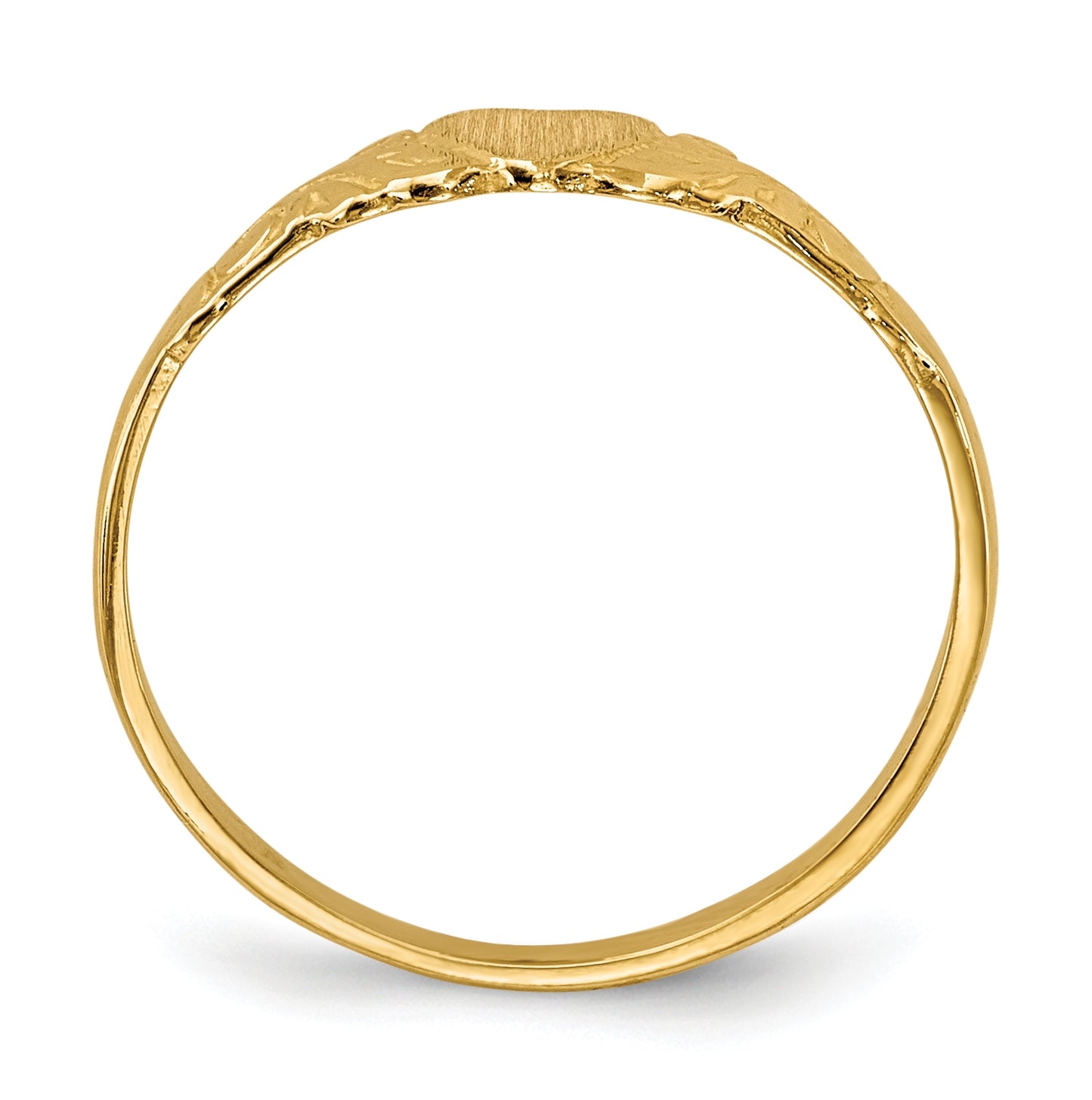 14K Yellow Gold Child's Heart-Ring