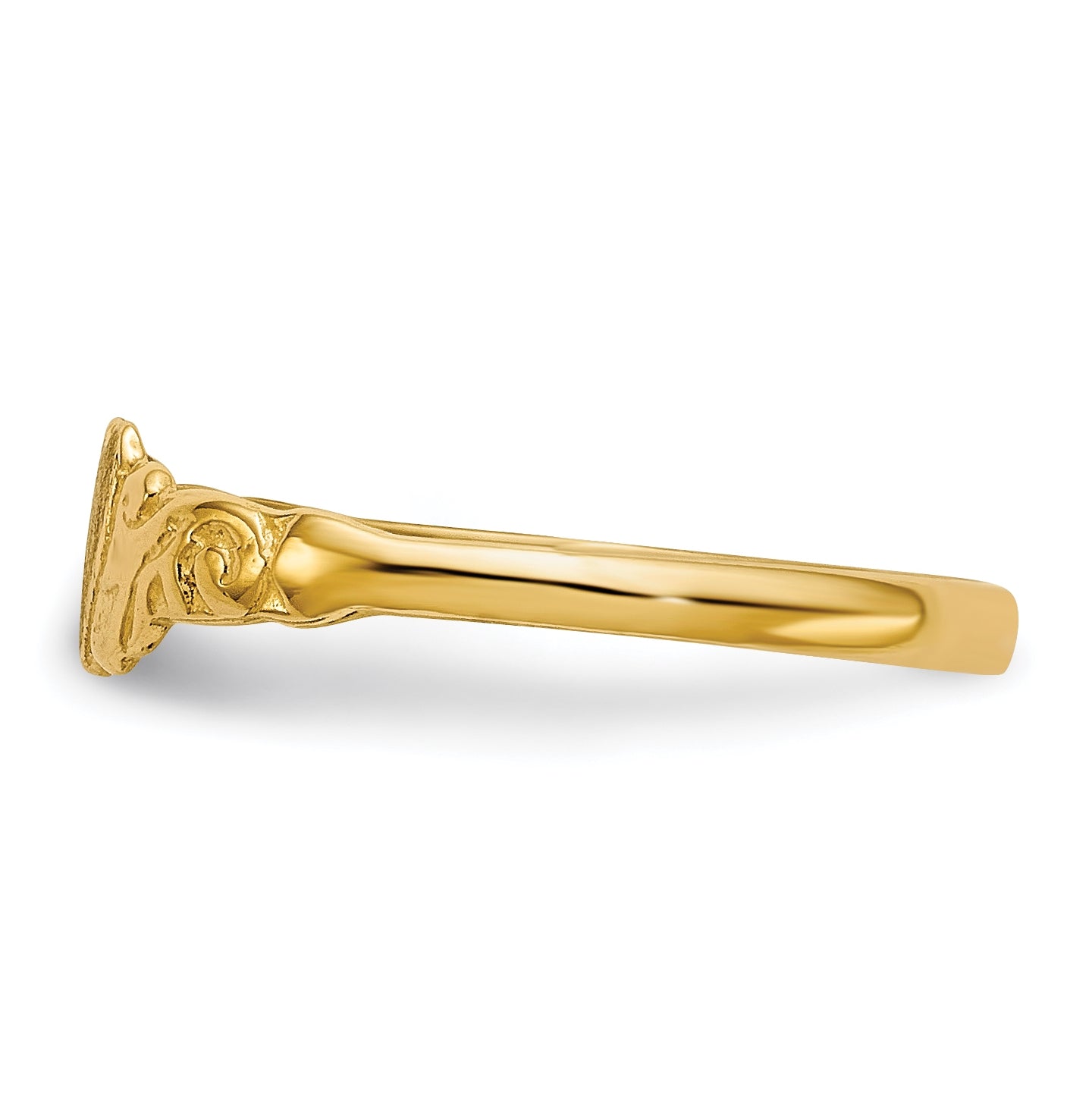 14K Yellow Gold Child's Heart-Ring