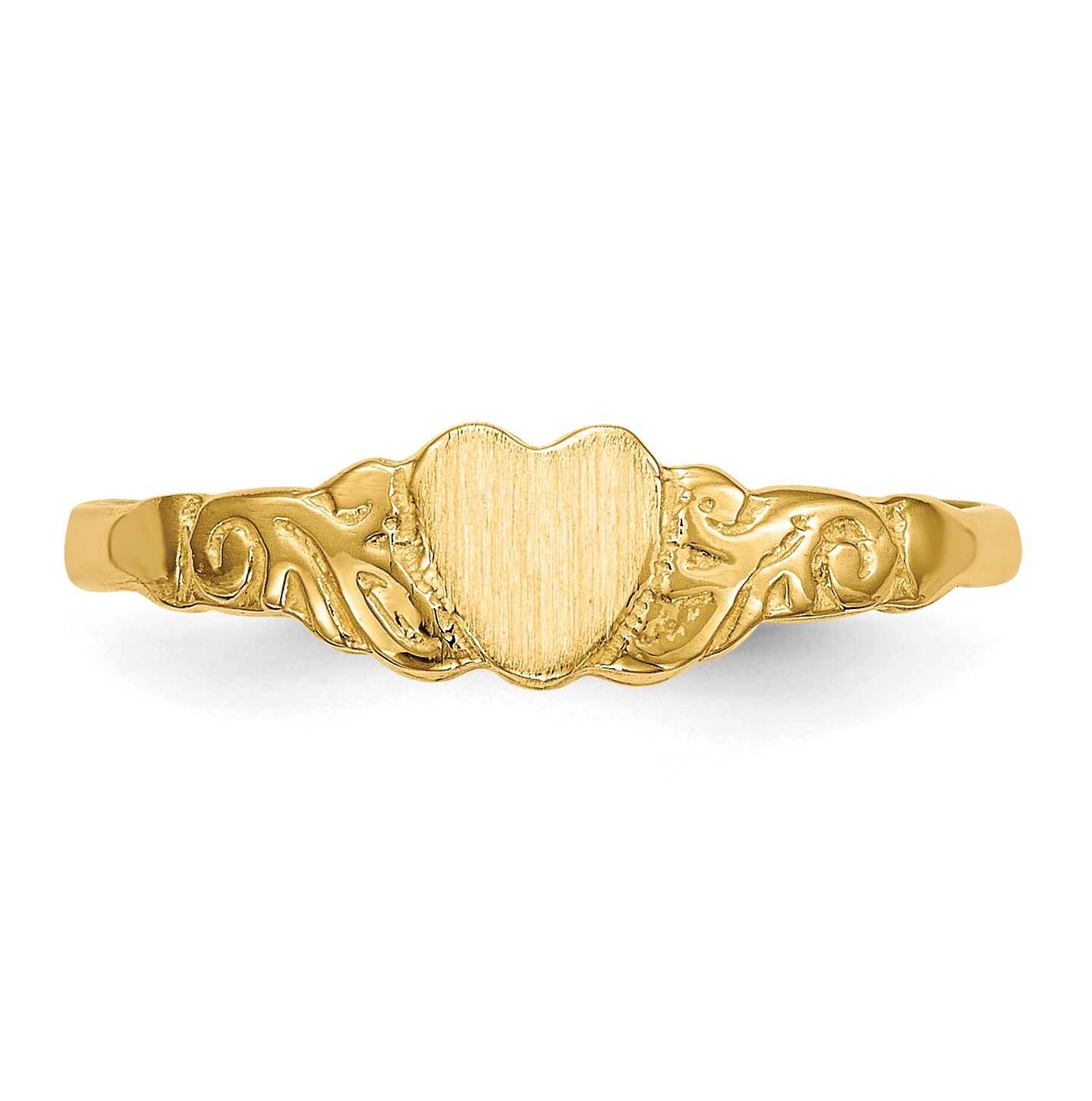 14K Yellow Gold Child's Heart-Ring
