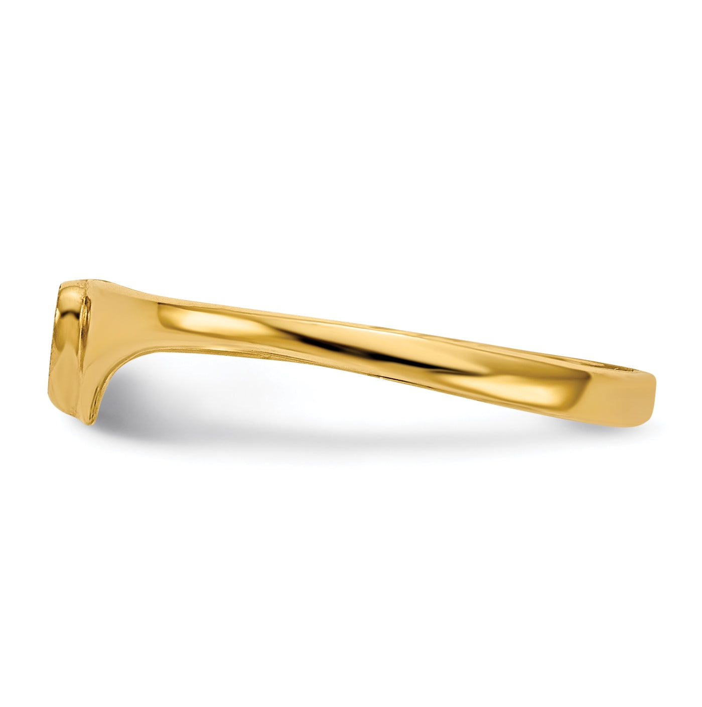 14K Yellow Gold Children's Heart Ring,  1 to 5 mm (tapered)