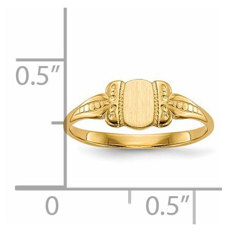 14K Yellow Gold Child's Signet-Ring