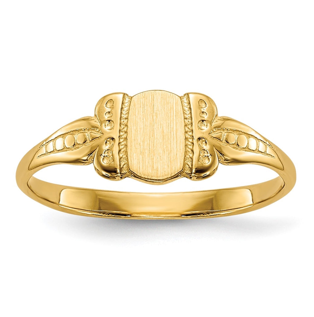 14K Yellow Gold Child's Signet-Ring