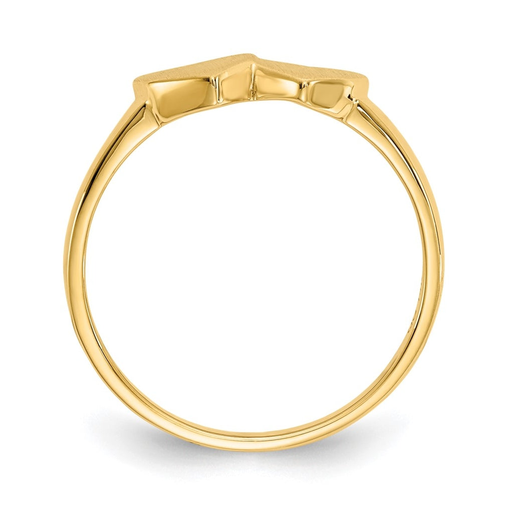 14k Yellow Gold 5.5x5.0mm Open Back Signet Ring