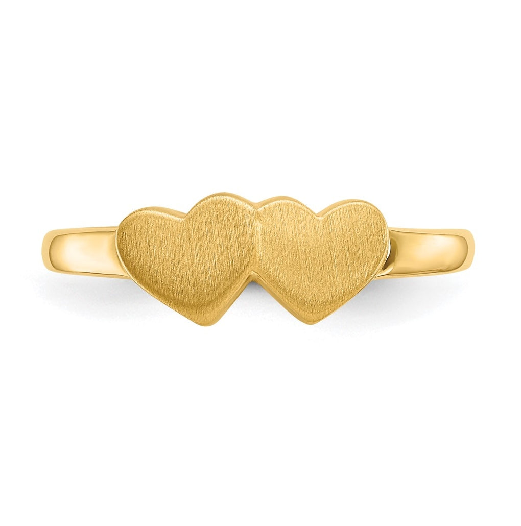 14k Yellow Gold 5.5x5.0mm Open Back Signet Ring