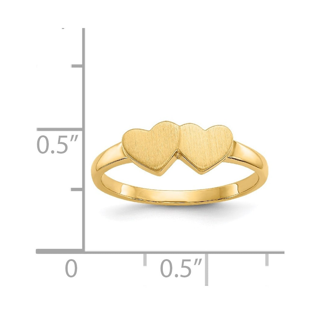 14k Yellow Gold 5.5x5.0mm Open Back Signet Ring