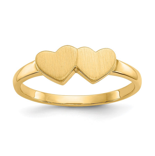 14K Yellow Gold 5.0x5.5mm Open Back Signet Ring