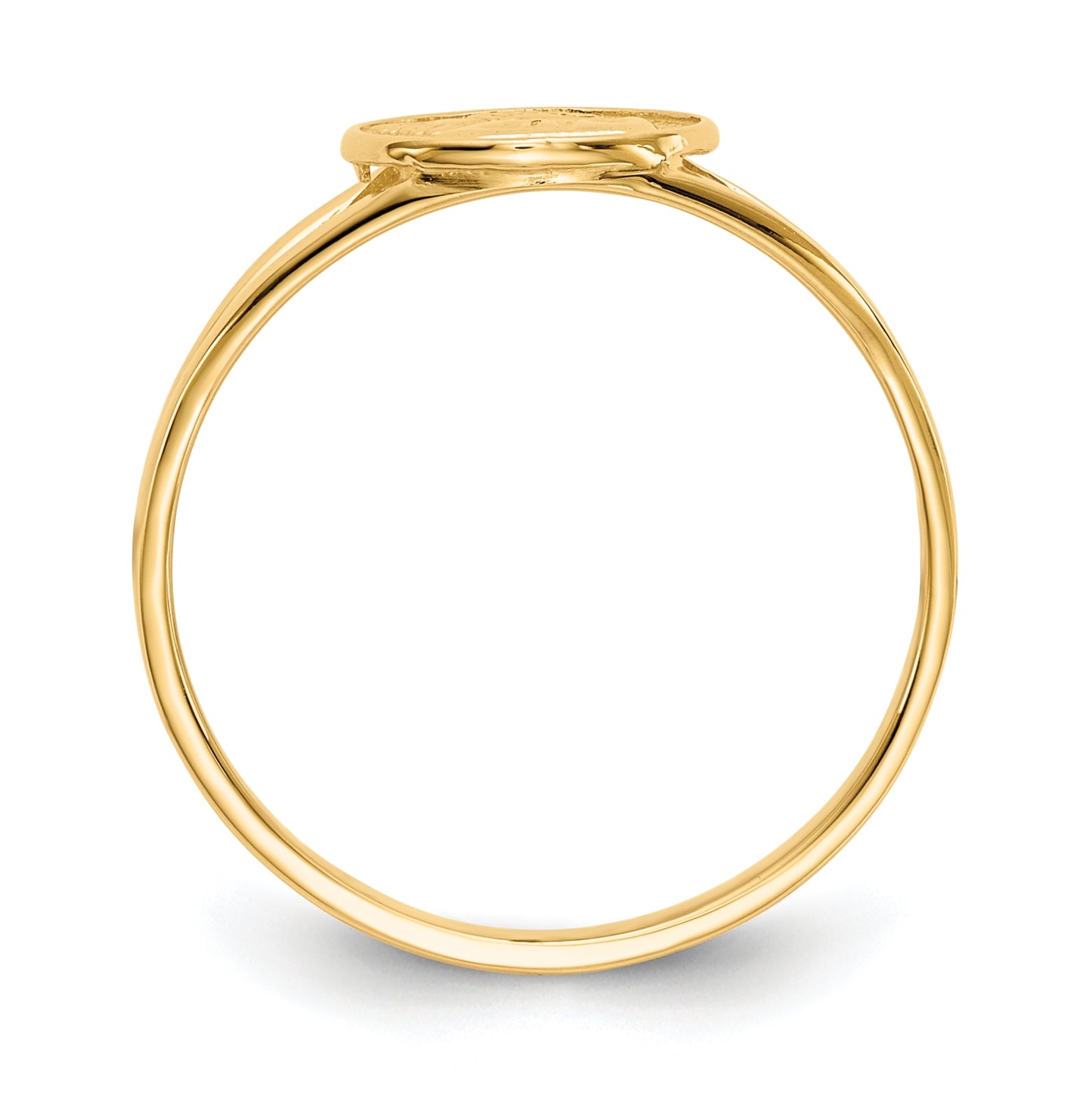 14K Yellow Gold Polished Angel-Ring