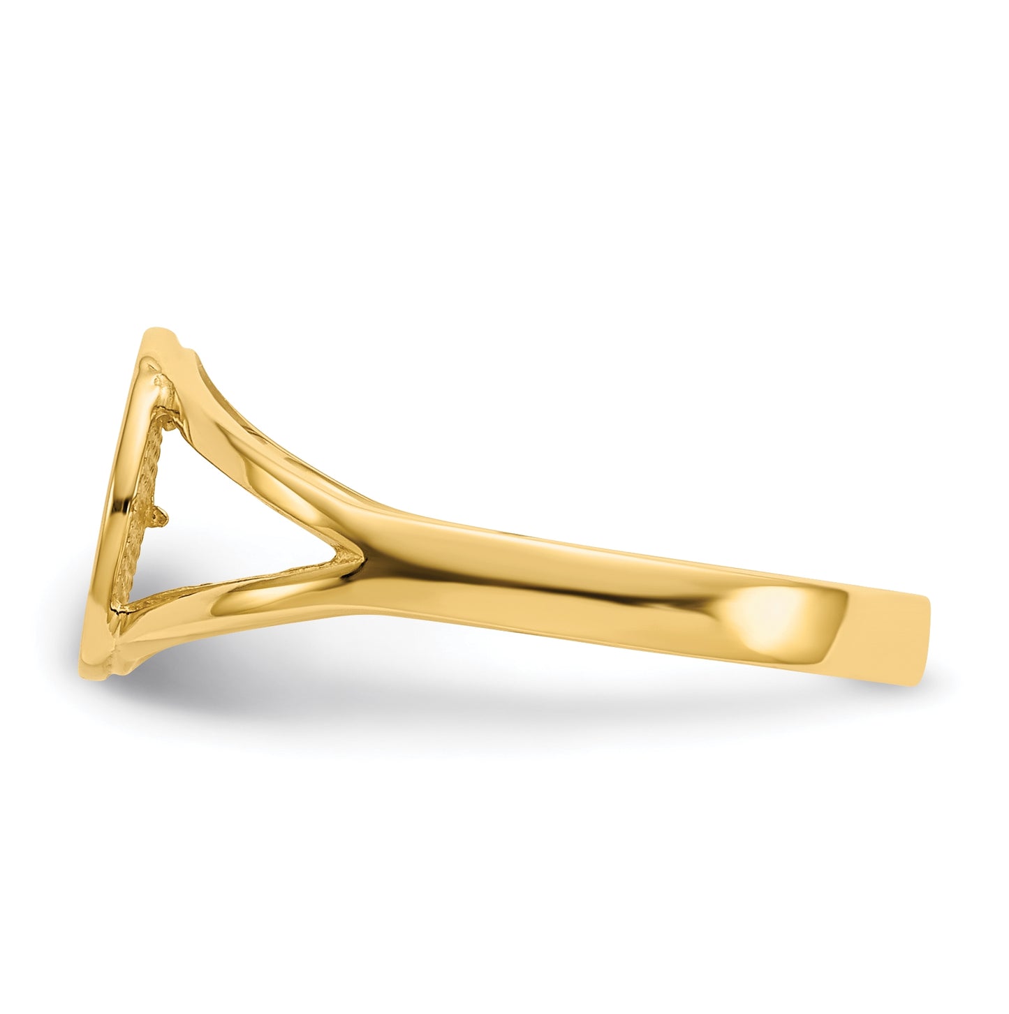 14K Yellow Gold Polished Angel-Ring
