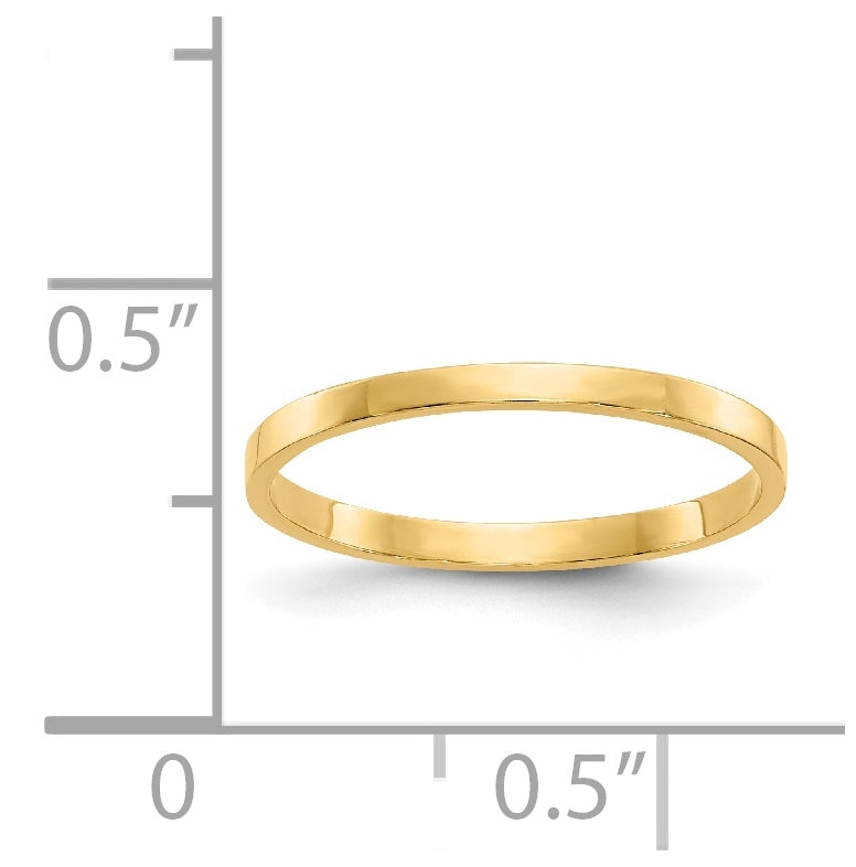 14K Yellow Gold High Polished Band Childs Ring