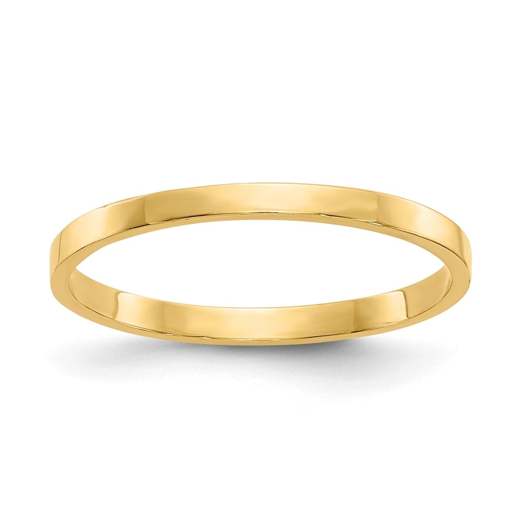 14K Yellow Gold High Polished Band Childs Ring