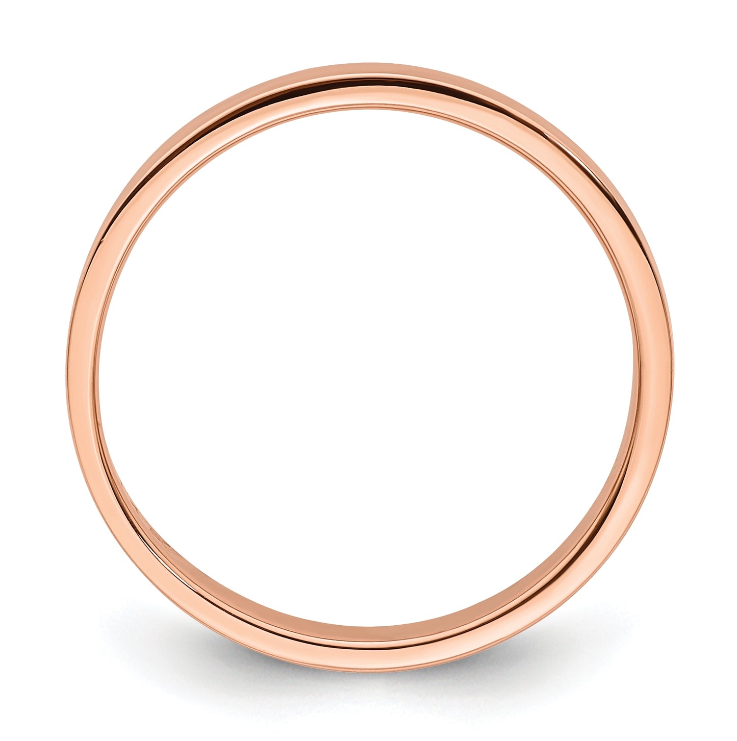 14k Yellow Or White Or Rose Gold Lightweight Flat Wedding Band