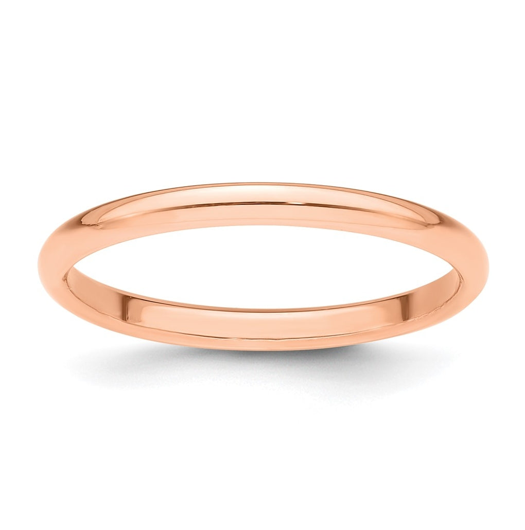 14k Yellow Or White Gold Or Platinum Half Round Wedding Band