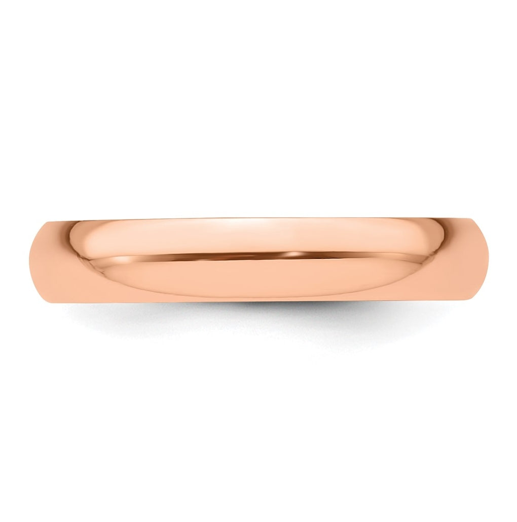 14k Yellow Or White Gold Or Platinum Half Round Wedding Band