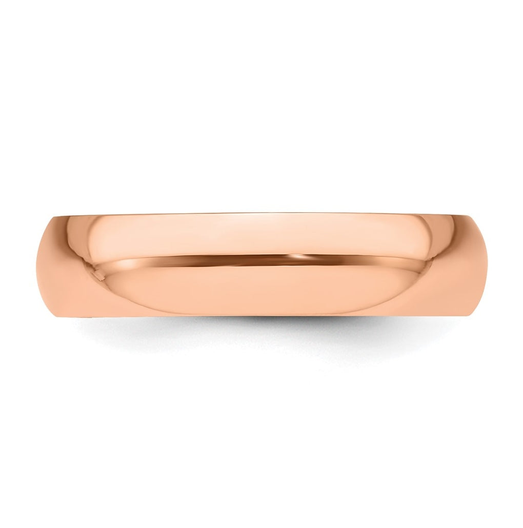 14k Yellow Or White Gold Or Platinum Half Round Wedding Band