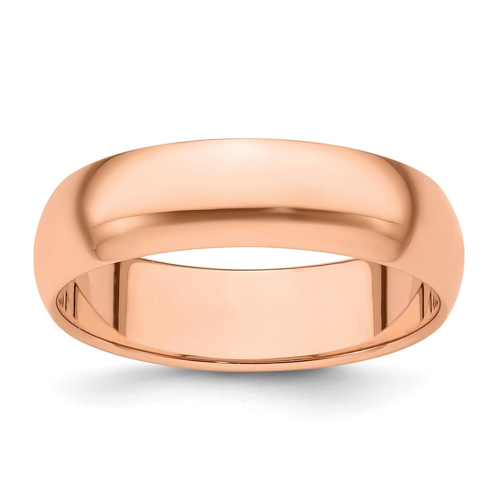 14k Yellow Or White Gold Or Platinum Half Round Wedding Band