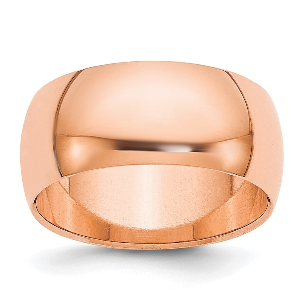 14k Yellow Or White Gold Or Platinum Half Round Wedding Band