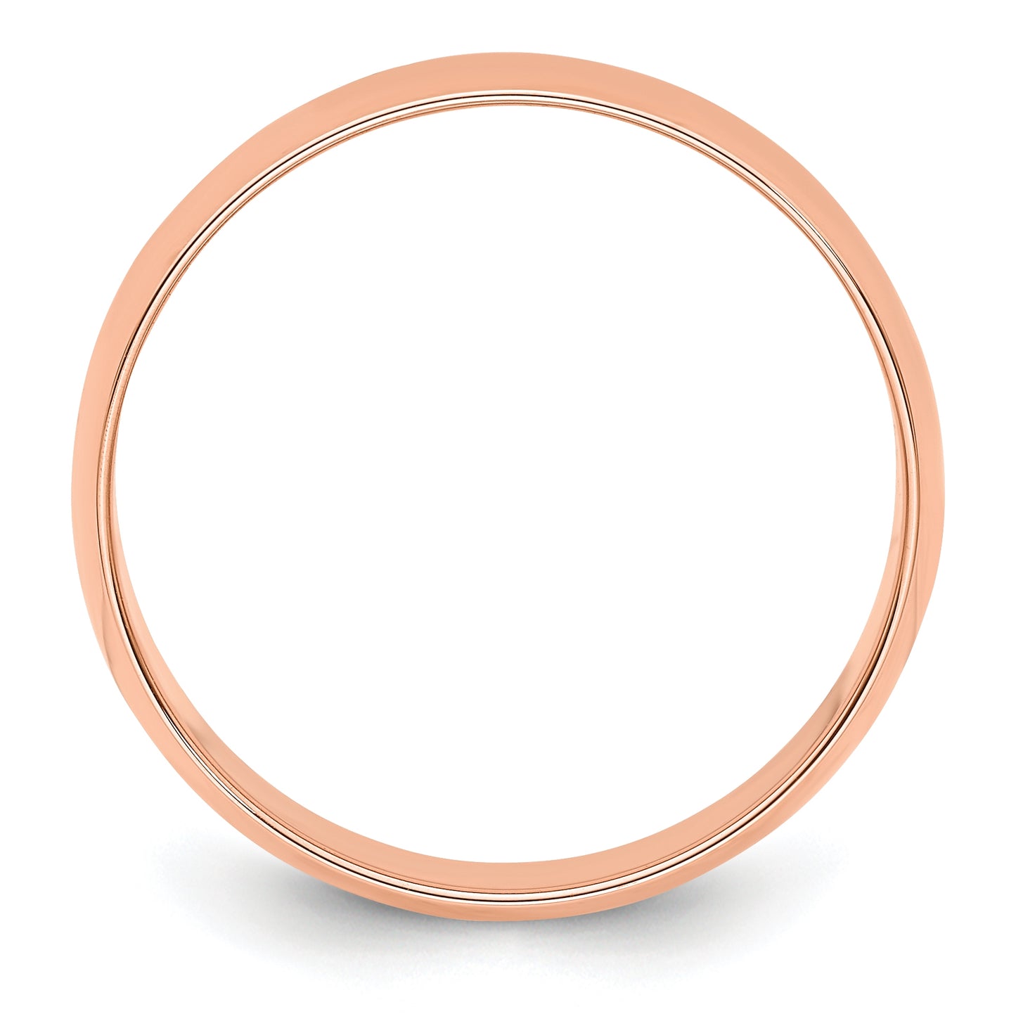 14k Yellow Or White Or Rose Gold Or Platinum Lightweight Half Round Wedding Band