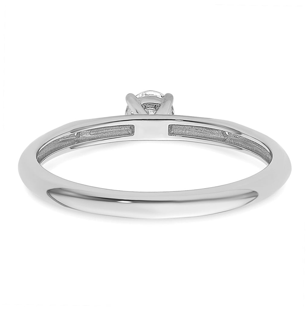 14K Yellow Or White Gold Polished Complete Diamond Promise Ring