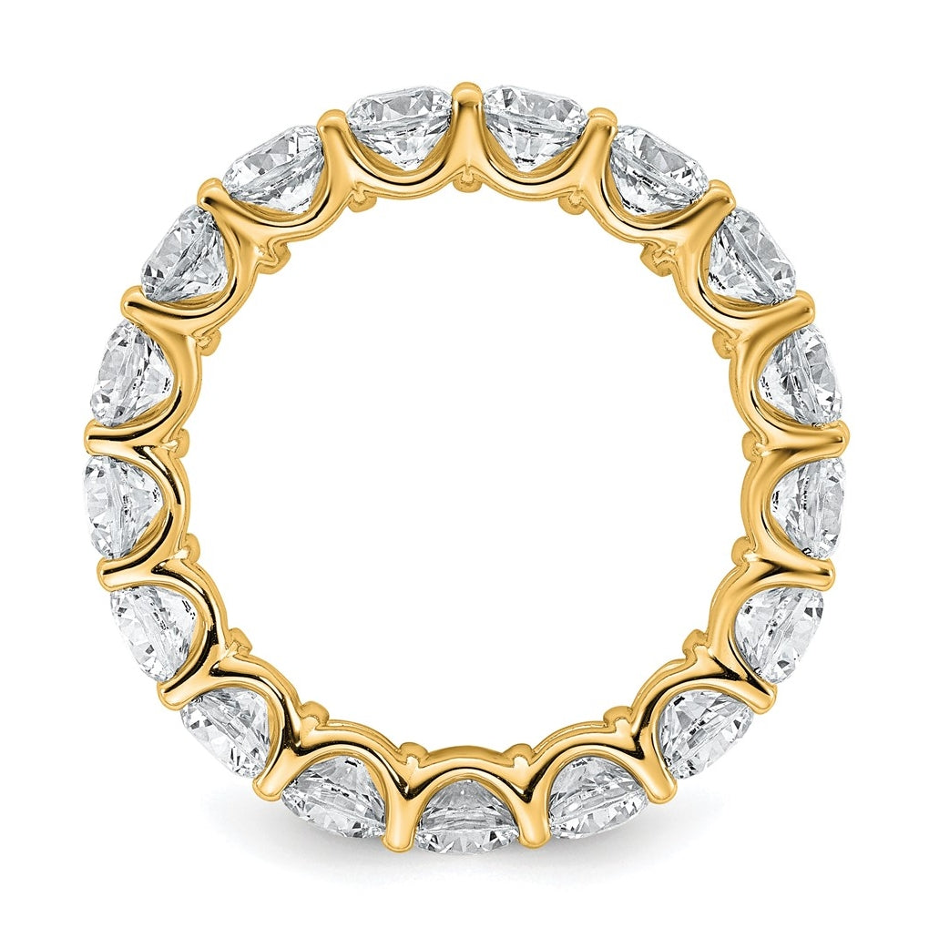 14k Yellow Or White Gold 3 7/8 carat Lab Grown Diamond VS+ F+ Round Complete Prong Set Eternity Band