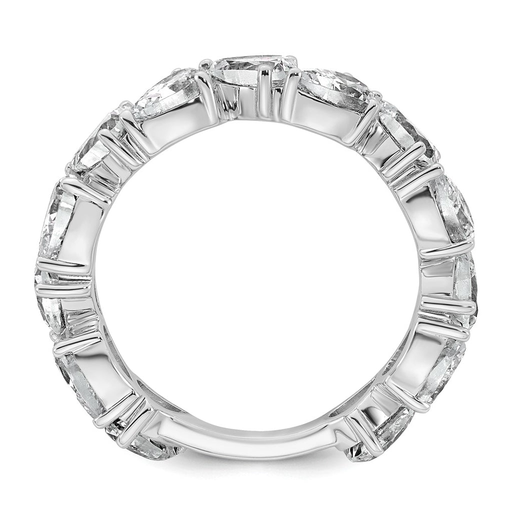 14k White Gold 3 carat Lab Grown Diamond VS+ F+ Complete Fashion Ring