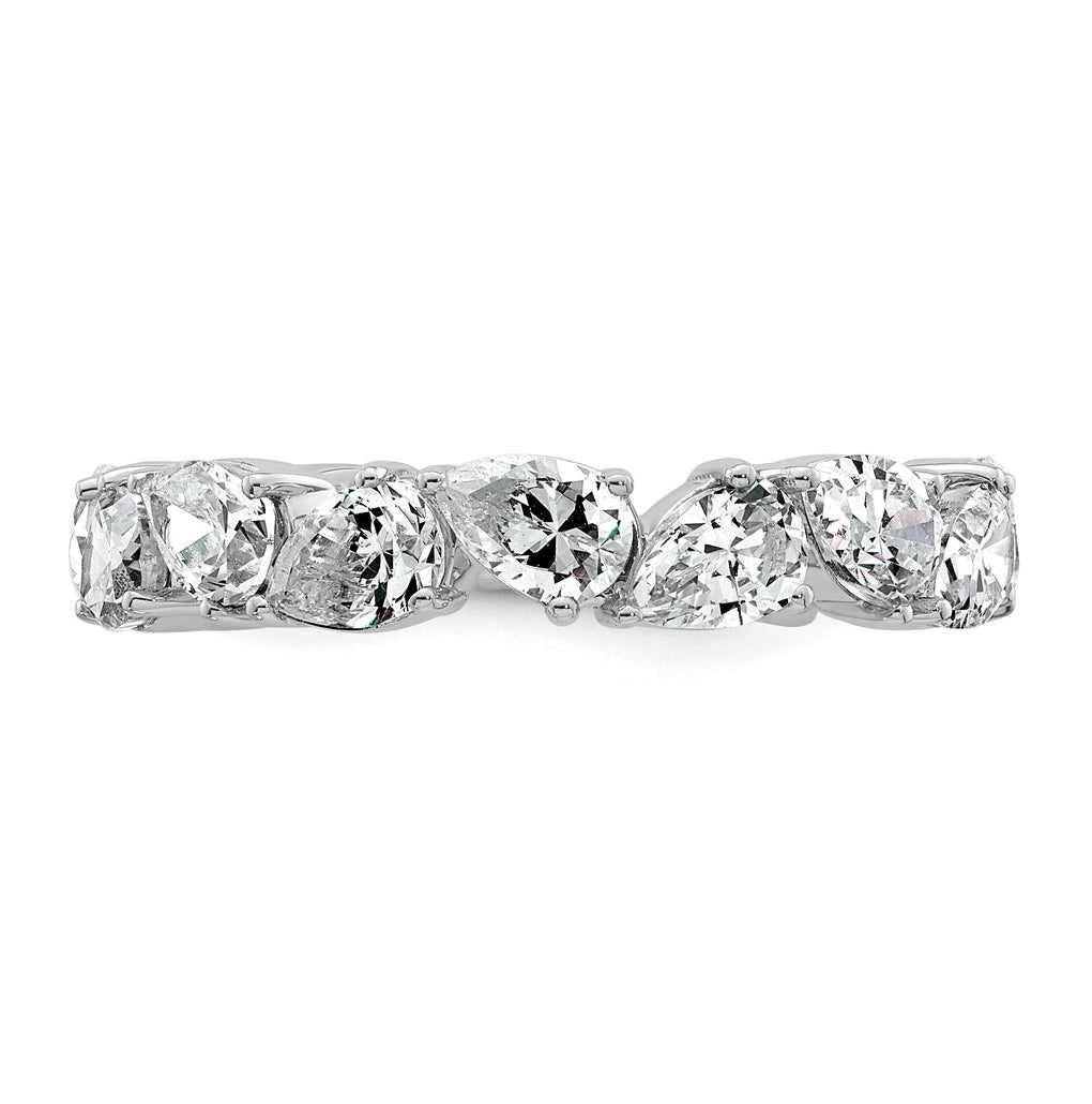 14k White Gold 3 carat Lab Grown Diamond VS+ F+ Complete Fashion Ring