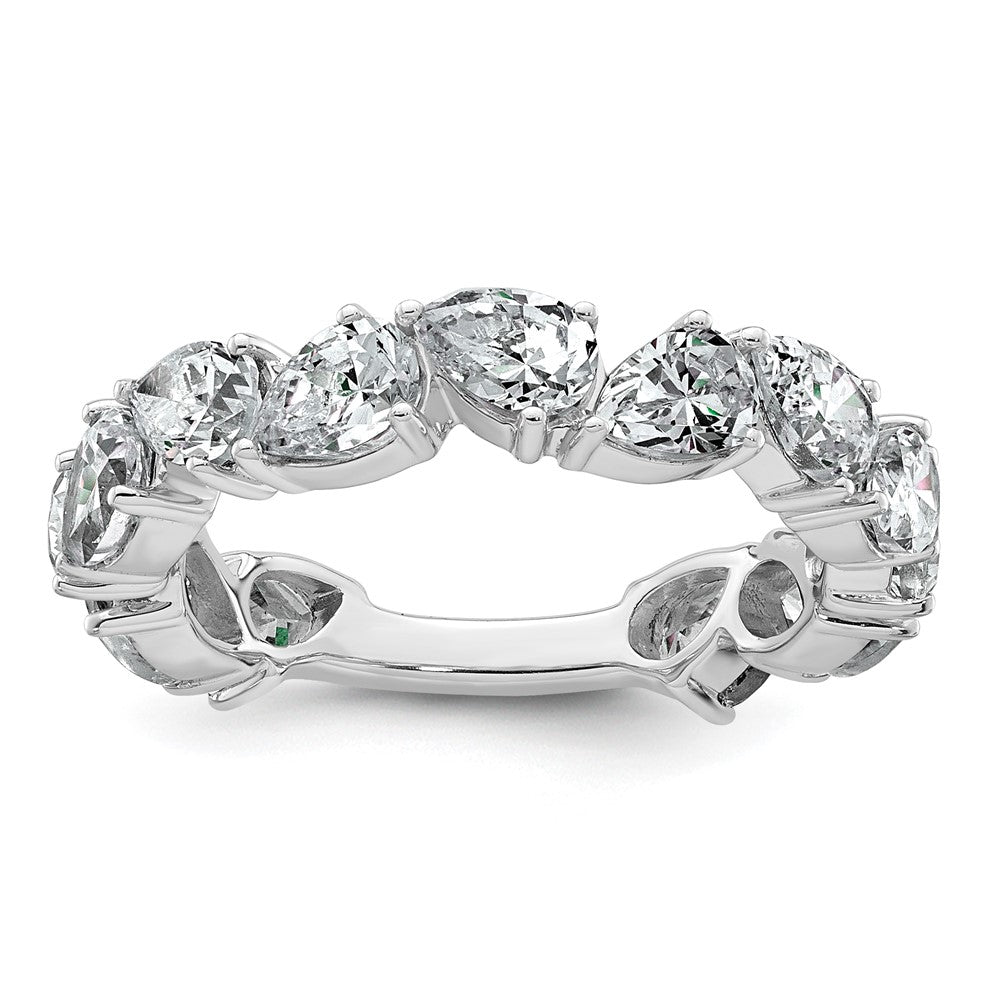14k White Gold 3 carat Lab Grown Diamond VS+ F+ Complete Fashion Ring