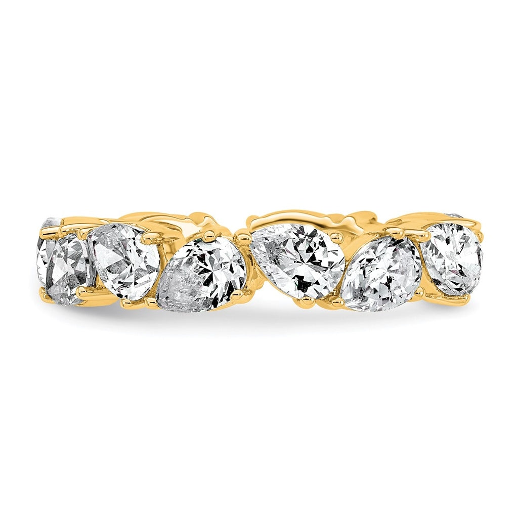 14k Yellow Gold 3 carat Lab Grown Diamond VS+ F+ Complete Fashion Ring
