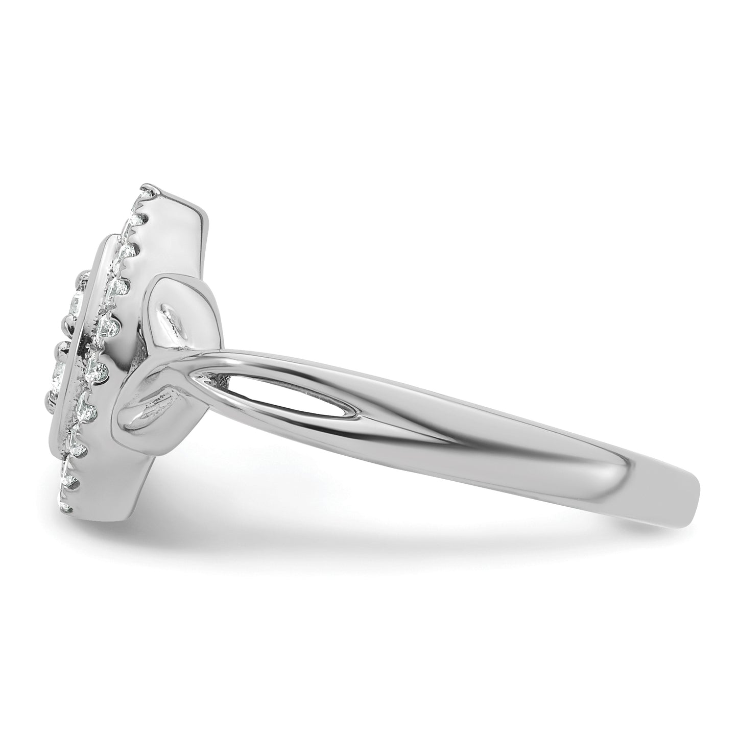 14K Yellow Or White Gold Complete Diamond Marquise Cluster Engagement Ring
