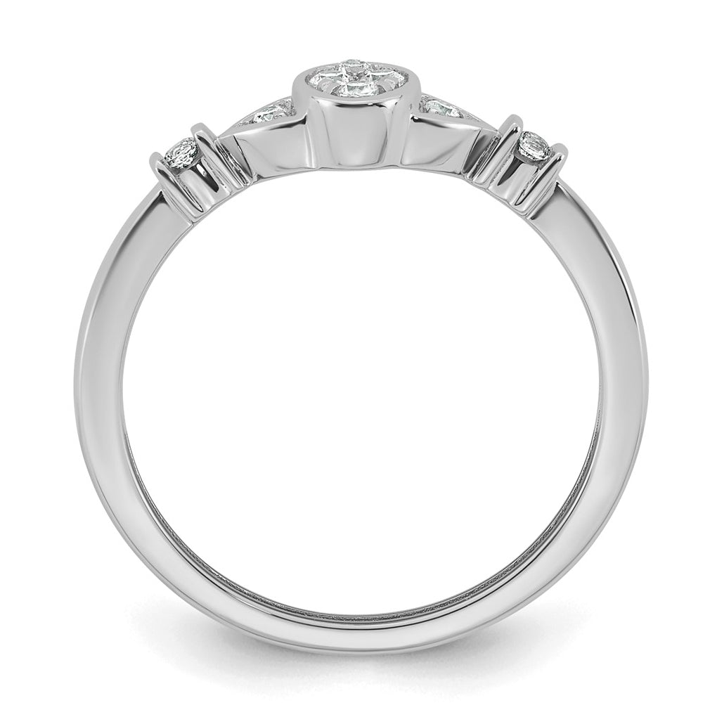 14K Yellow Or White Gold Complete Diamond Cluster Oval Engagement Ring