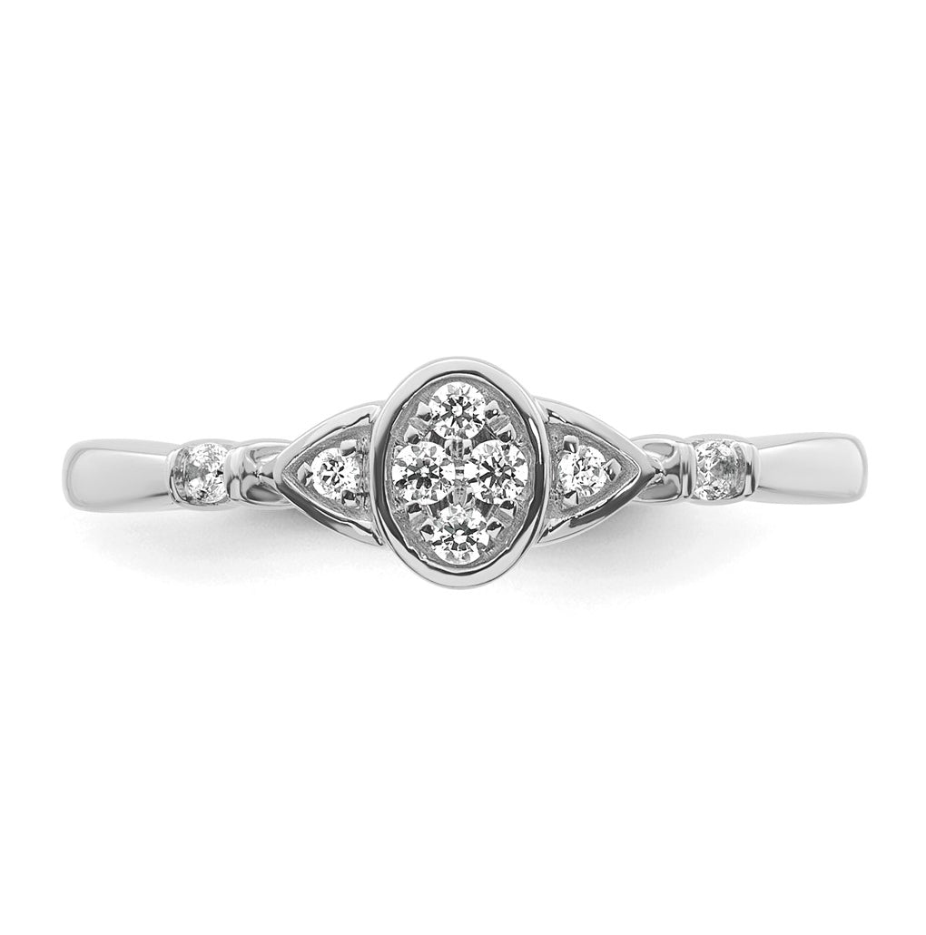 14K Yellow Or White Gold Complete Diamond Cluster Oval Engagement Ring