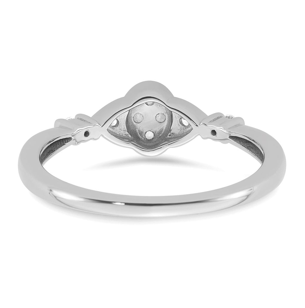 14K Yellow Or White Gold Complete Diamond Cluster Oval Engagement Ring