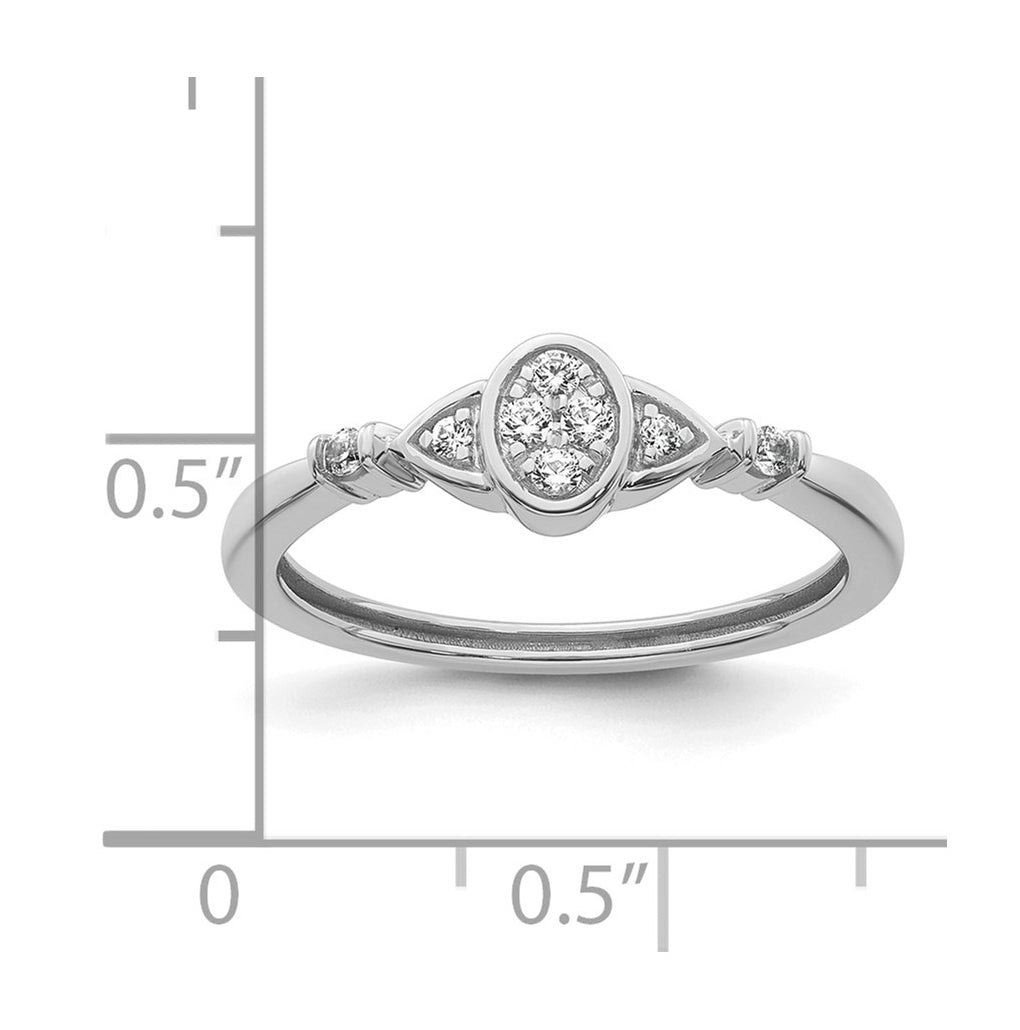 14K Yellow Or White Gold Complete Diamond Cluster Oval Engagement Ring