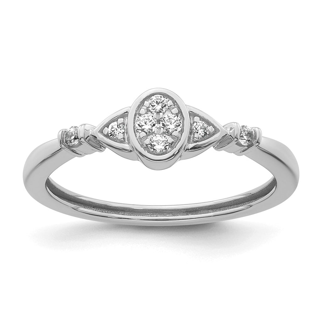 14K Yellow Or White Gold Complete Diamond Cluster Oval Engagement Ring