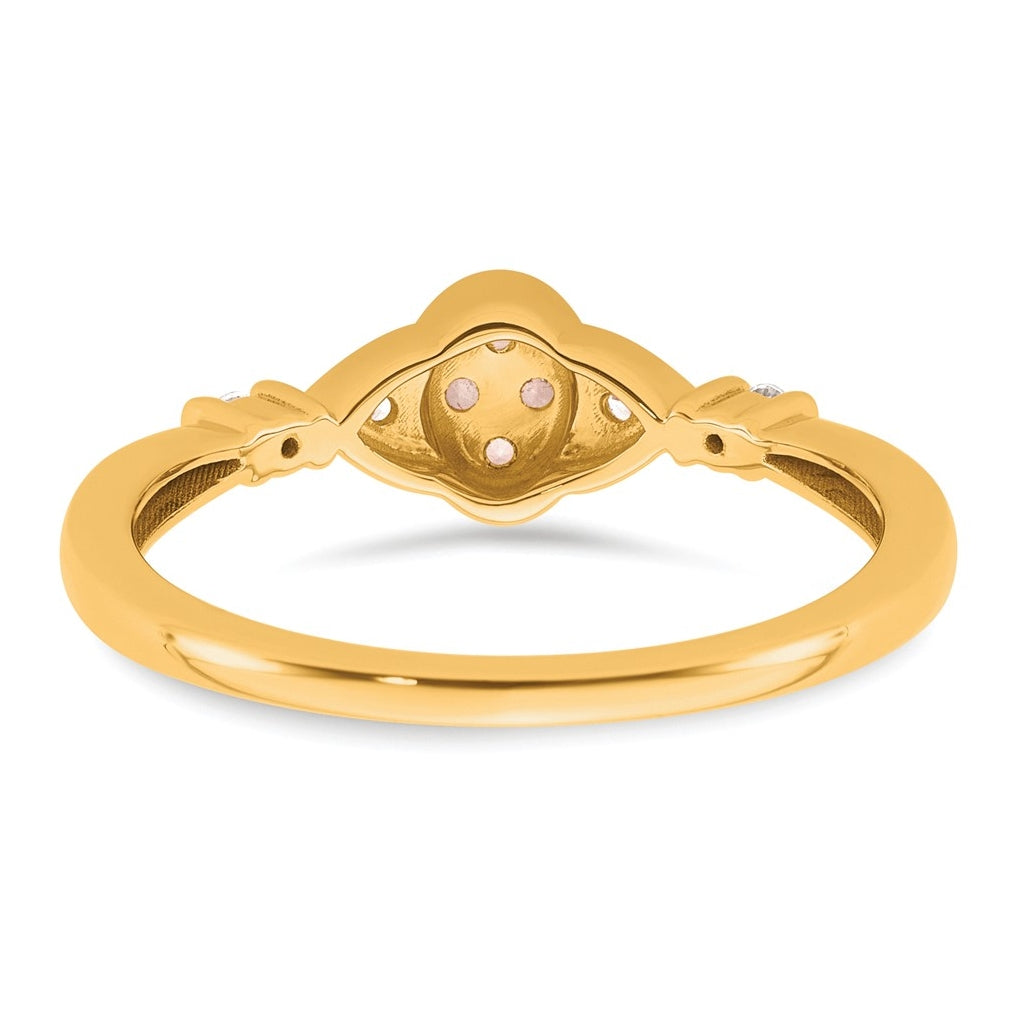 14K Yellow Or White Gold Complete Diamond Cluster Oval Engagement Ring