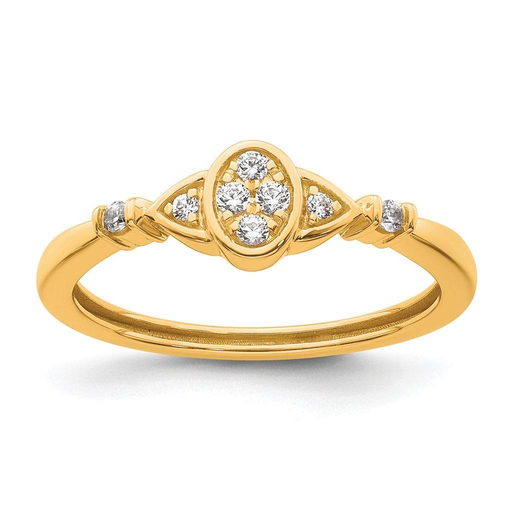 14K Yellow Or White Gold Complete Diamond Cluster Oval Engagement Ring
