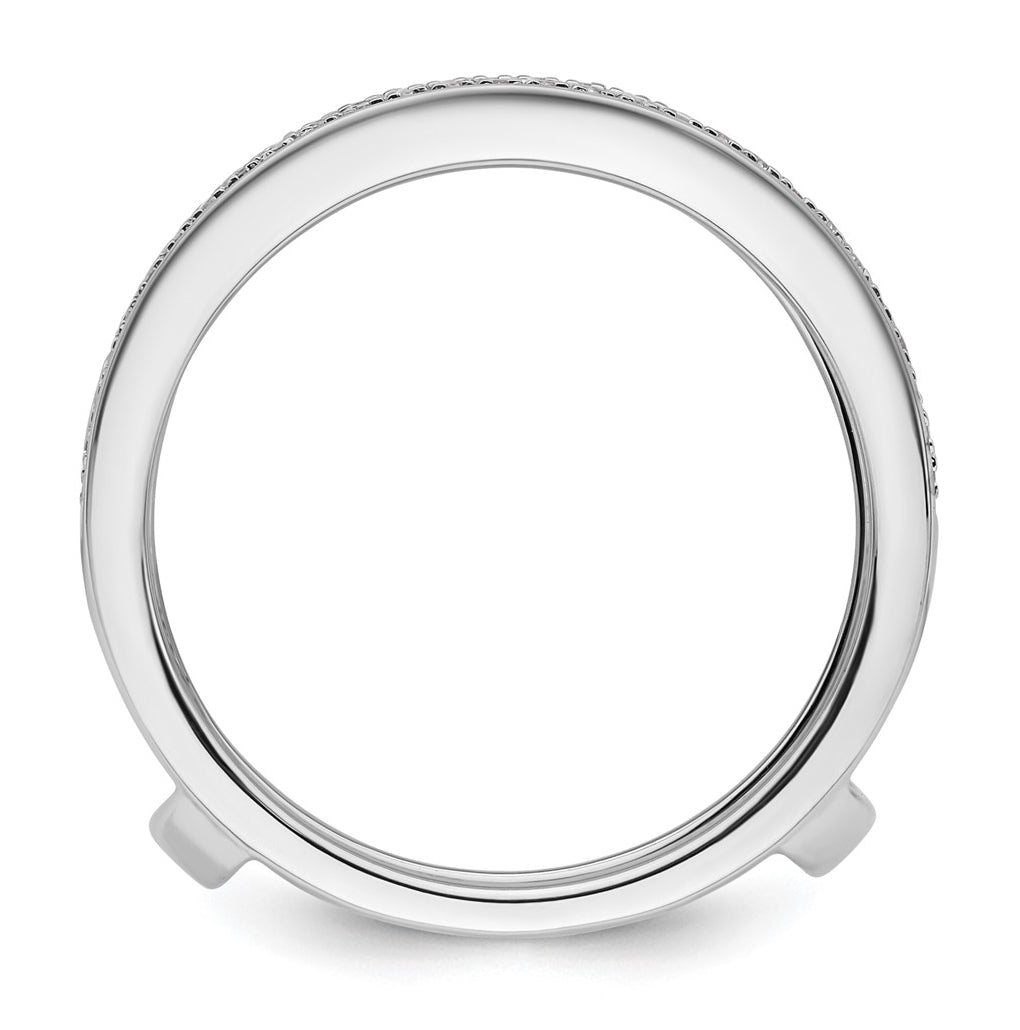 14K Yellow Or White Gold Complete Diamond Ring Guard