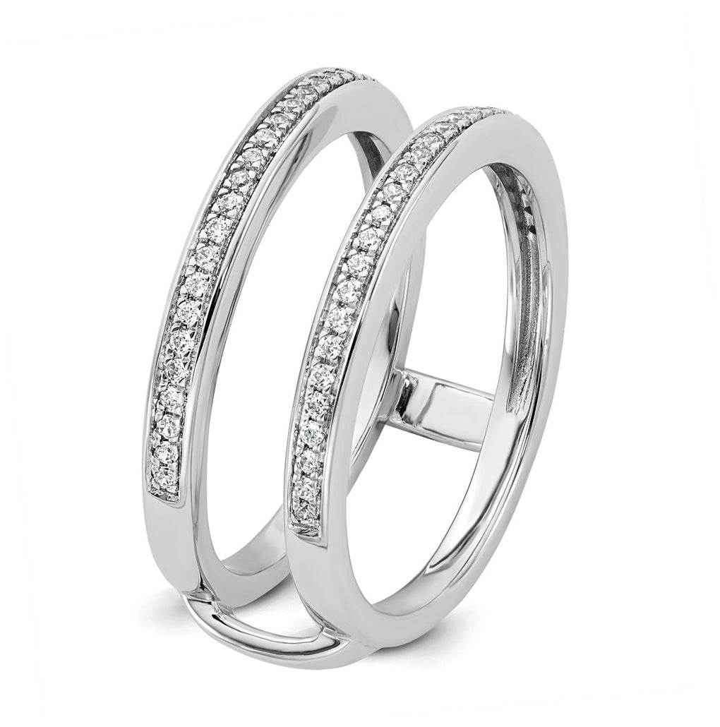 14K Yellow Or White Gold Complete Diamond Ring Guard