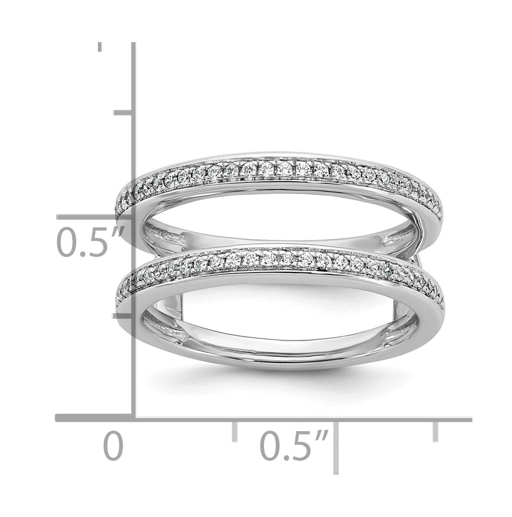 14K Yellow Or White Gold Complete Diamond Ring Guard
