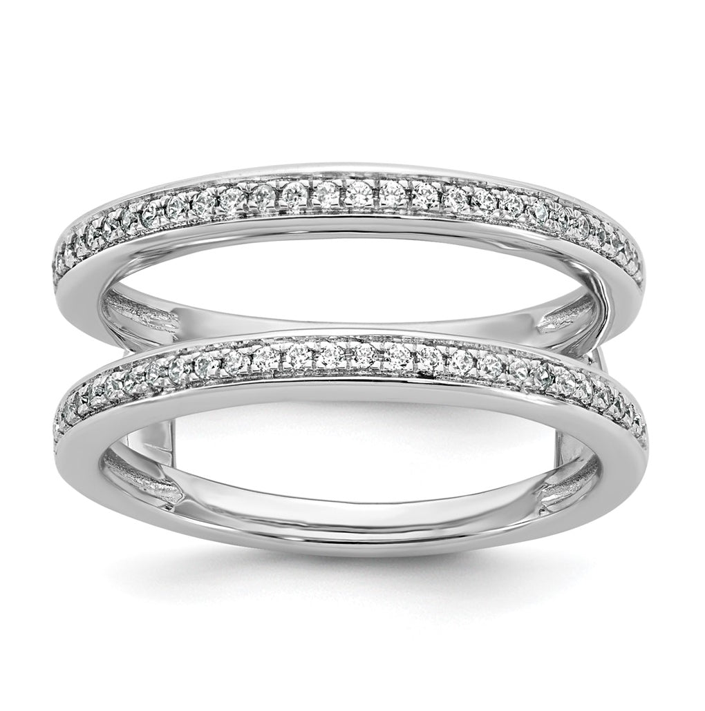 14K Yellow Or White Gold Complete Diamond Ring Guard