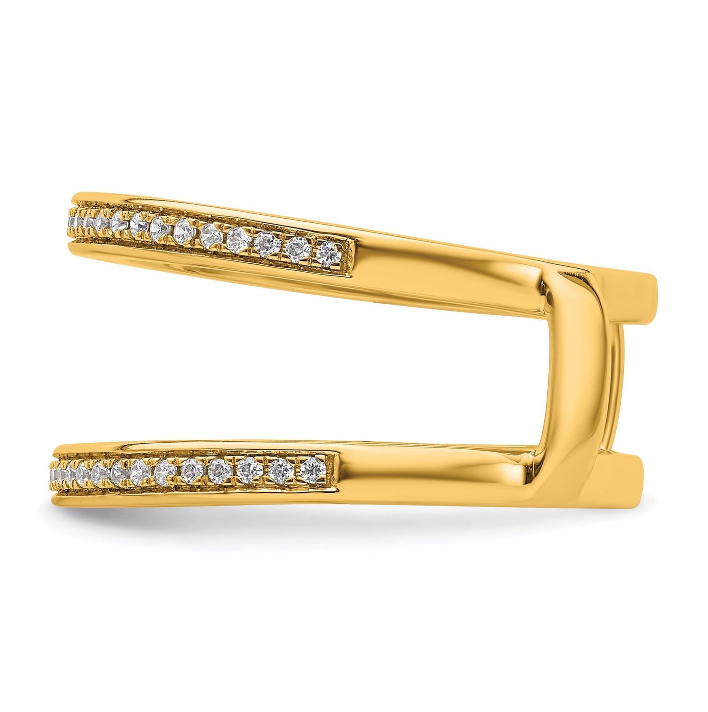 14K Yellow Or White Gold Complete Diamond Ring Guard