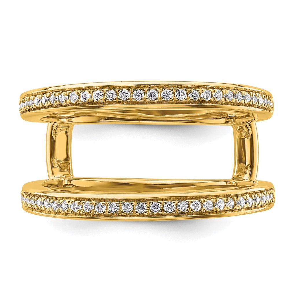 14K Yellow Or White Gold Complete Diamond Ring Guard