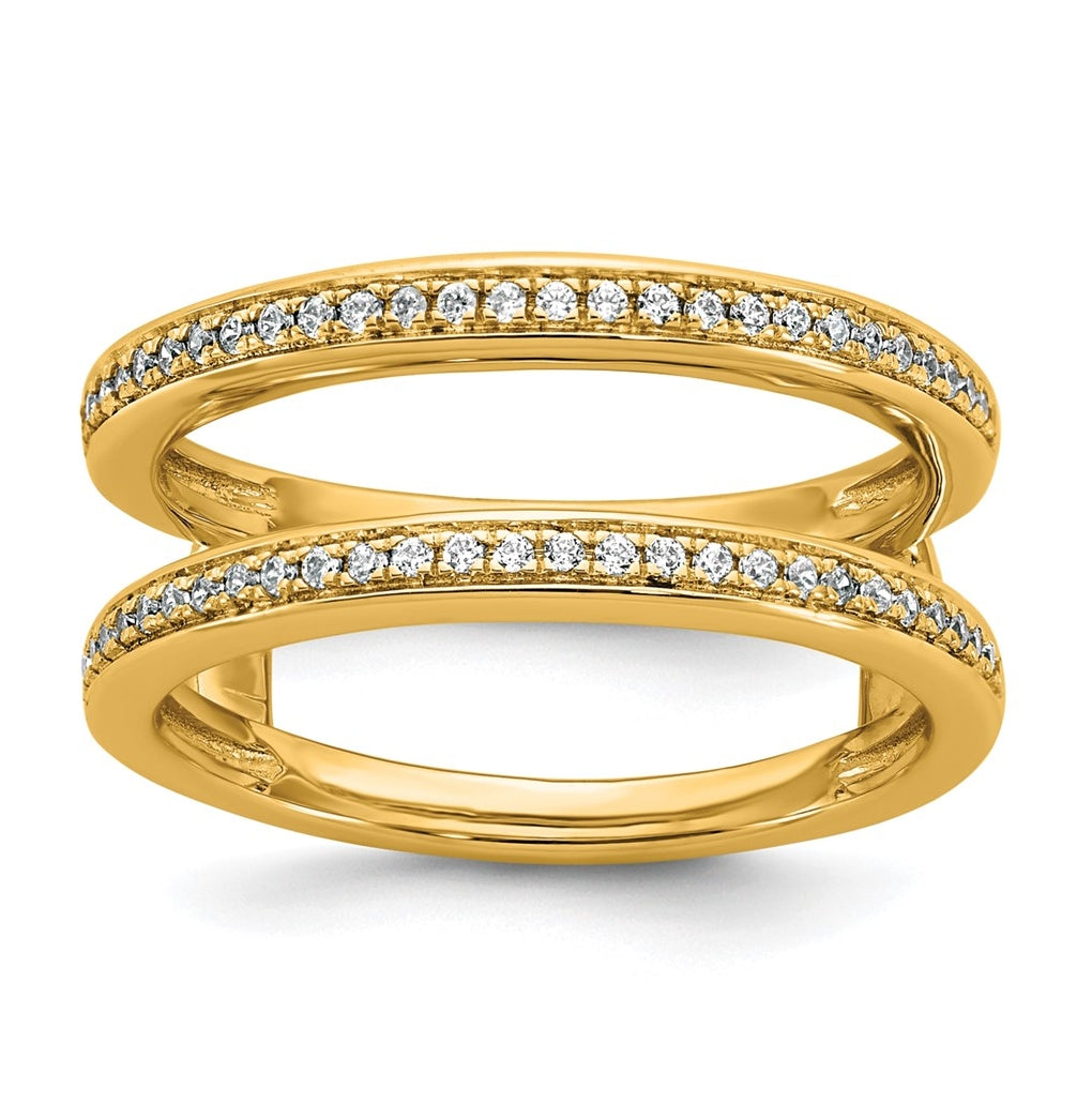 14K Yellow Or White Gold Complete Diamond Ring Guard