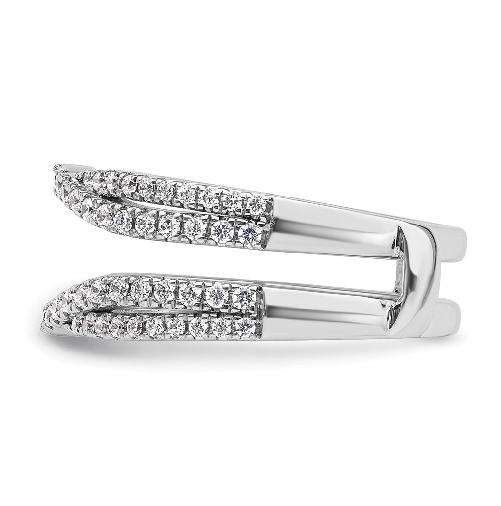 14k White Gold Complete Diamond Ring Guard