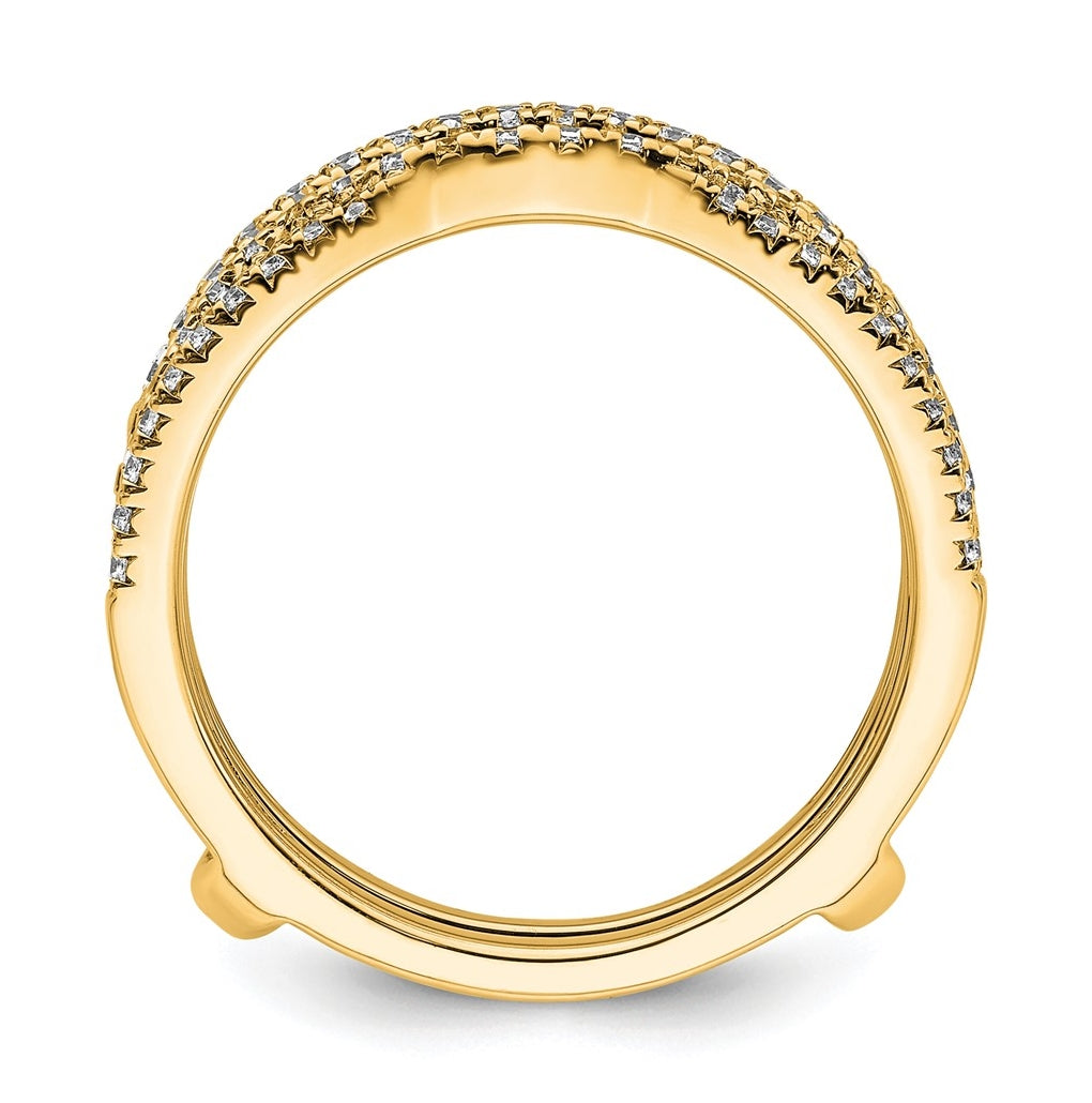 14k Yellow Gold 5/8 carat Lab Grown Diamond VS+ F+ Complete Ring Guard