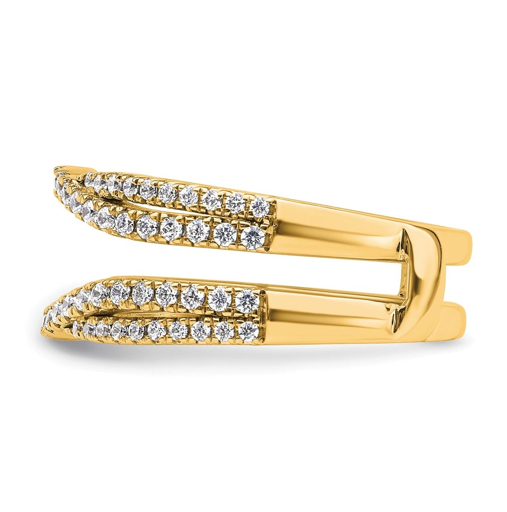 14k Yellow Gold 5/8 carat Lab Grown Diamond VS+ F+ Complete Ring Guard