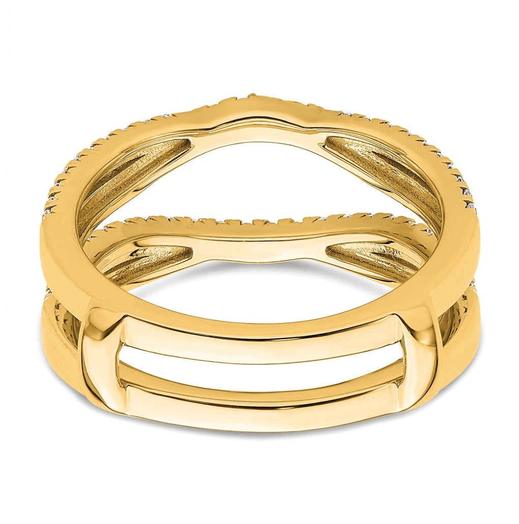 14k Yellow Gold 5/8 carat Lab Grown Diamond VS+ F+ Complete Ring Guard