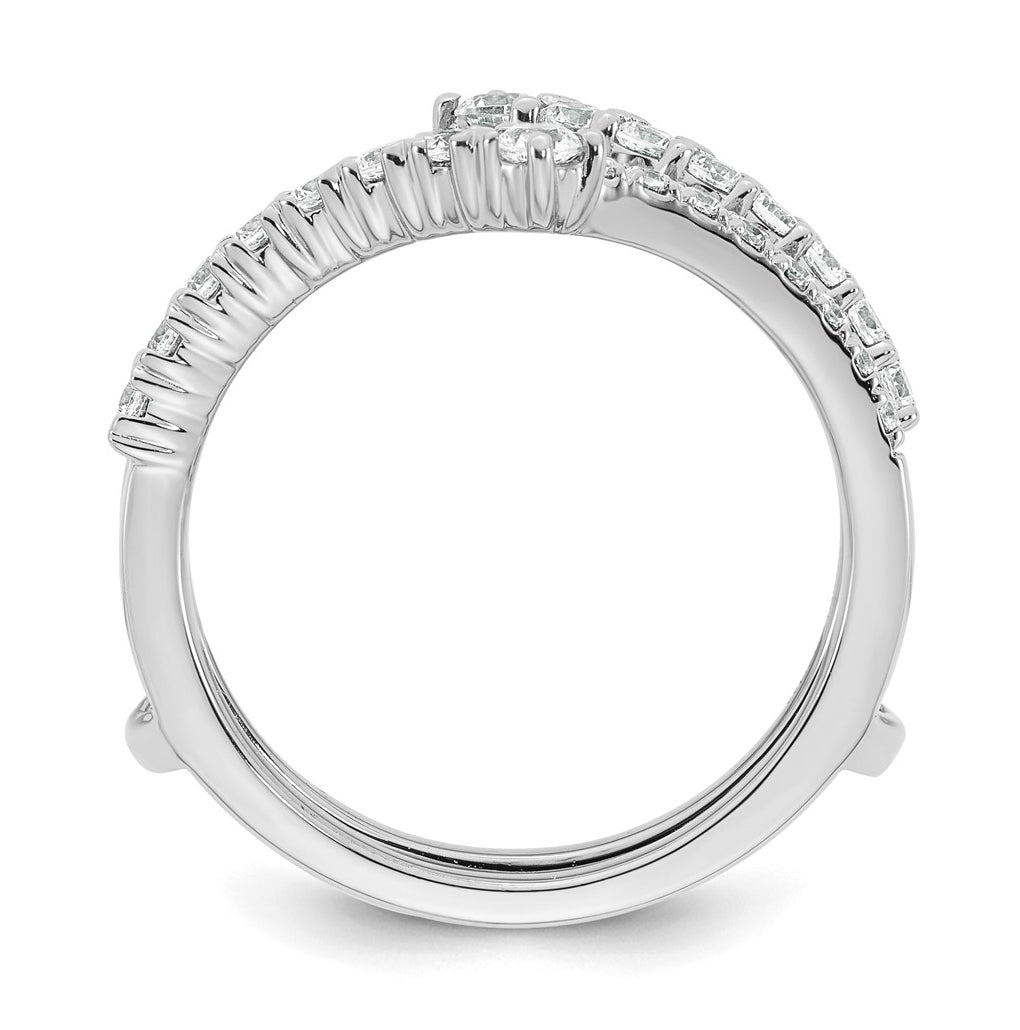 14k White Gold Complete Diamond Ring Guard